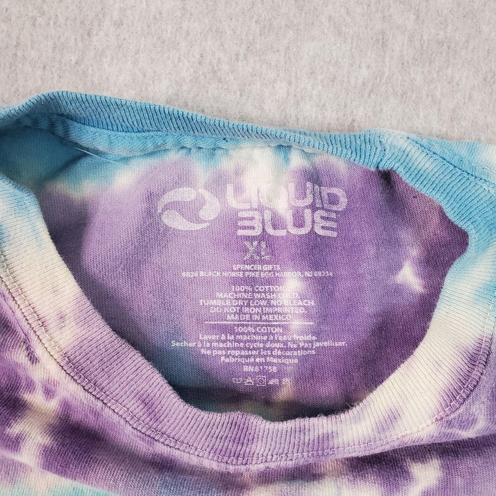 Grateful Dead Shirt Mens XL Blue Purple Tie Dye Fall Tour '89 Liquid Blue Band - Picture 10 of 11